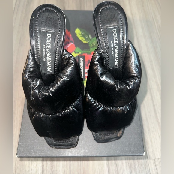 Dolce & Gabbana Quilted Puffer Heels - Picture 2 of 9